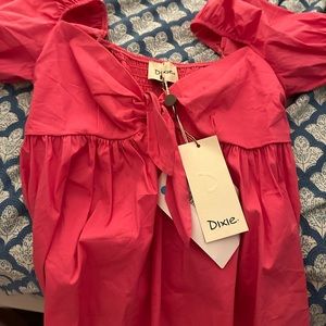 NWT Dixie Pink Tie Top